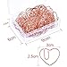 100pcs Mini Heart Paper Clips Small Cute Fancy Shaped Stainless Steel Metal Bookmarks Bulk for Office Stationery, School Supplies, Document Note Sorting, Wedding Decoration(Rose Gold)