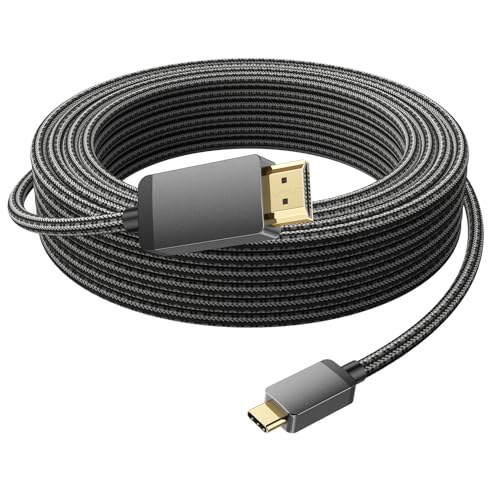 Cable largo USB C a HDMI de 25 pies para proyectar películas desde el MacBook a la TV