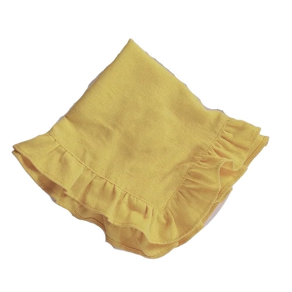 Serviette table décorative simple en coton à volants pour repas de famille