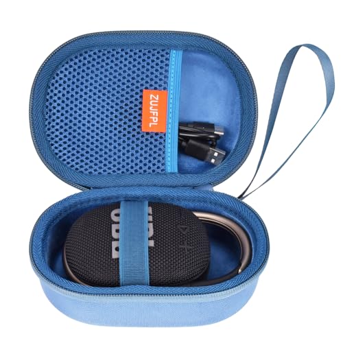Hard Shell Case, Portable Waterproof Carrying Case for JBL Clip 4, Clip 5 Bluetooth Speaker - Blue