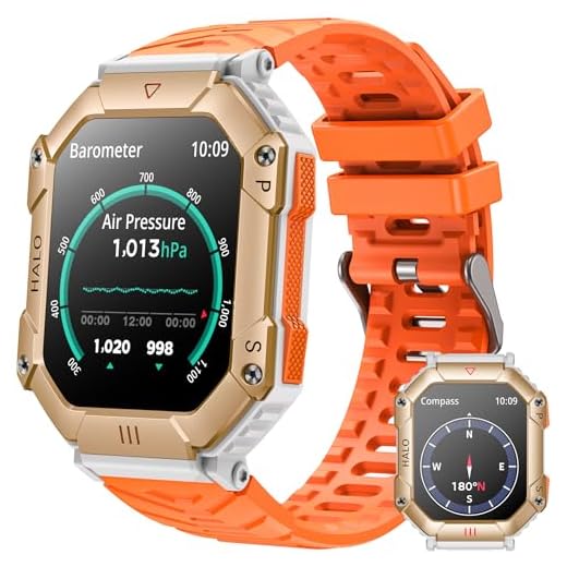 Montre Connectée Homme Smartwatch Sport: 2.0 pouce HD Étanche Écran Bracelet Connectee avec Bluetooth Appel de Sommeil Fréquence Cardiaque Podomètre Fitness Tracker Compatibilité pour iOS et Android