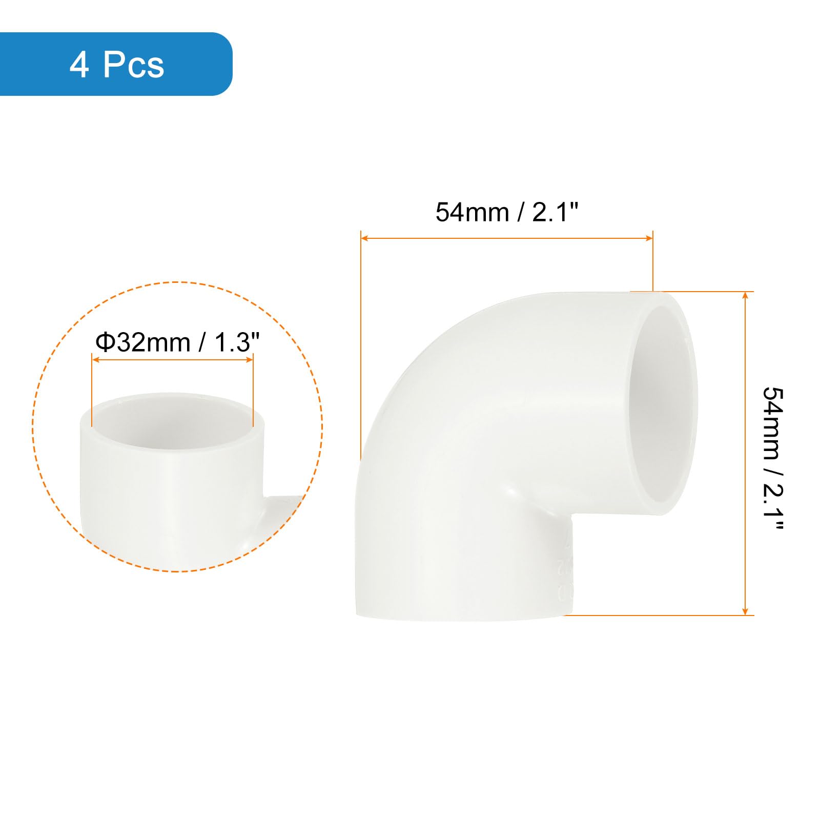 QUARKZMAN 90 Gradi Gomito, 12 Pz Raccordi per Tubi in PVC 2 Vie