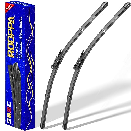 2 wipers Replacement for BMW 3-Series 4-Door E90 E91 F30 F31 F34 F80 M3 09/2009-2018 Audi A3 2005-2013, Windshield Wiper Blades Original Equipment Replacement - 24"/19" (Set of 2) Pinch Tab by Rooppa - Used condition - US$16.90