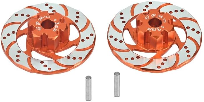 Aluminum 7075 +3mm Front Or Rear Hex With Brake Disk With Silver Lining For Traxxas 1:7 Unlimited Desert Racer UDR Pro-Scale 4X4 85076-4 85086-4 Upgrades - Orange