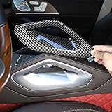 Carbon Fiber Center Control Side Armrest Trim Compatible with Mercedes Benz GLE350 W167 400d 450 GLE C167 53 63 S AMG GLS450 X167 580 Interior Accessories Decorative Cover