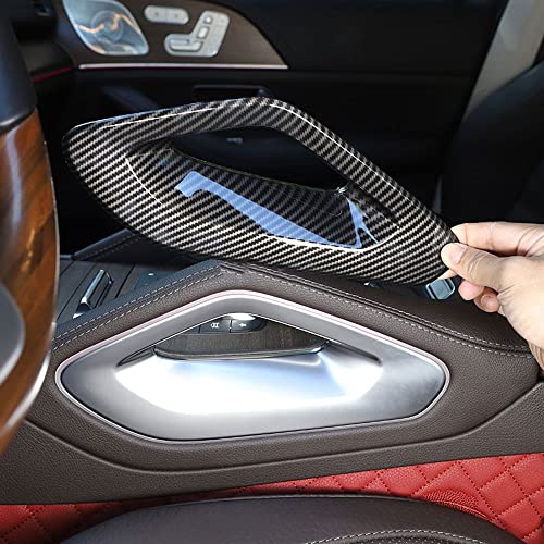 Carbon Fiber Center Control Side Armrest Trim Compatible with Mercedes Benz GLE350 W167 400d 450 GLE C167 53 63 S AMG GLS450 X167 580 Interior Accessories Decorative Cover