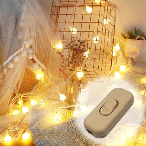 2 Piezas Interruptor,Interruptor Lampara,Interruptor Bipolar,Interruptor de Cable en Línea,6A 250V,para Lámparas,Pequeños Electrodomésticos (Transparente) - imagen 5