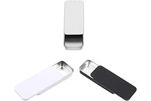 Bobby Pin Container Kit: 3 Matte Mini Metal Storage Boxes with Slide Top