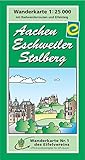  WK Aachen, Eschweiler, Stolberg: Wanderkarte Nr. 1 des Eifelvereins (Karten des Eifelvereins)