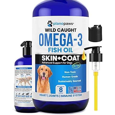 Omega 3 Fish Oil for Dogs - Better Than Salmon Oil for Dogs - Dog Fish Oil Supplement for Shedding, Allergy, Itch Relief - Supports Dry Skin, Joints - Dog Skin and Coat Supplement - Fish Oil Liquid Cover