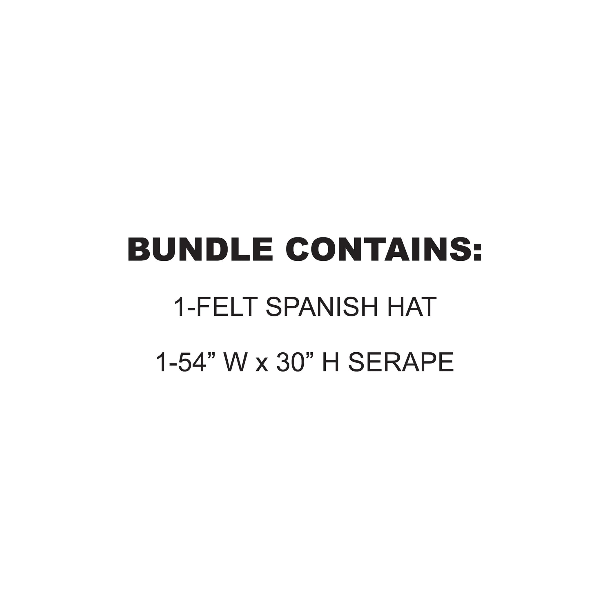 Beistle Fiesta-Kostüm-Set – Spanischer Hut aus Filz und bunter Serape-Poncho, lebendiges Verkleidungsset für Partys, Festivals, Paraden, Cinco de Mayo Feiern und kulturelle mexikanische