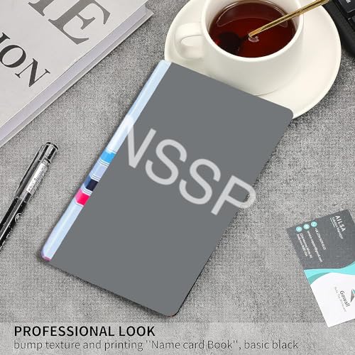 Image of Business Card Holder, Debit /Credit /Business /Visiting Name Id Card Holder Book Case Organizer File - 480 Pockets(Pack of-5)-Grey color