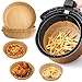 GWHOLE Papier Cuisson Perforées Papier Sulfurisé Carré 100 Feuilles Papier Parchemin pour Friteuse à Air 23cm Papier Sulfurisé Professionnel Papier de Cuisson Air fryer Jetable