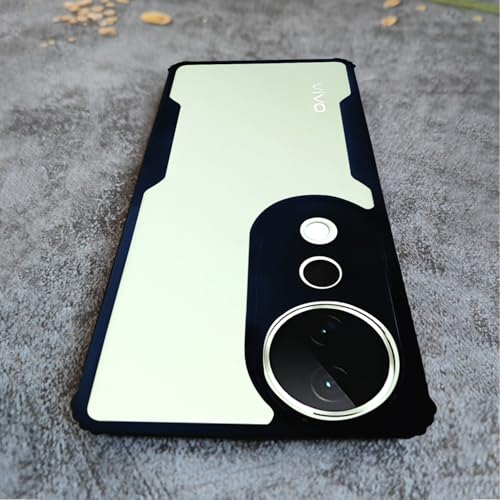 Image of AIBEX Polycarbonate Crystal Clear Back Cover Case for Vivo T3 Ultra 5G / Vivo V40 5G / Vivo V40 Pro 5G| 360 Degree Protection | Shock Proof Design | Transparent Back