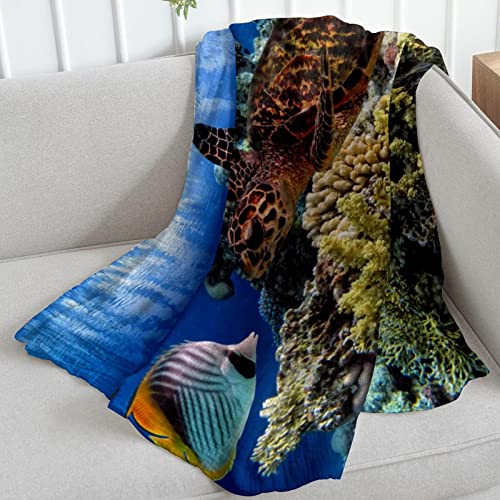 Couverture polaire tortue de mer un cocon de douceur pour le lit