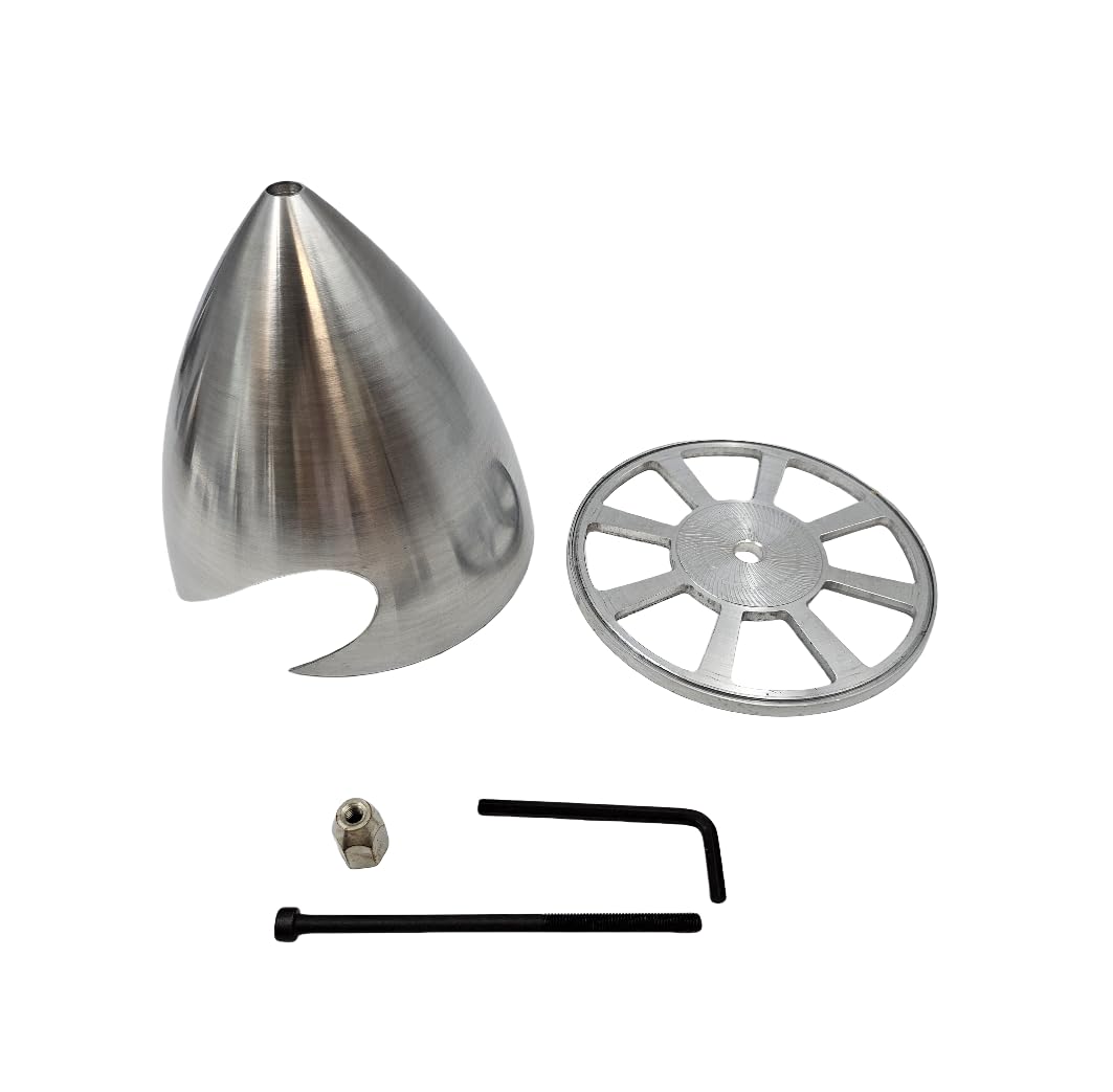 RC Models Aluminum Alloy Propeller Spinner 76-127mm(3.0-5.0inch) for 2 Blades Propeller Gasoline Engine Aeromodelling RC Parts (5.0''(127mm))