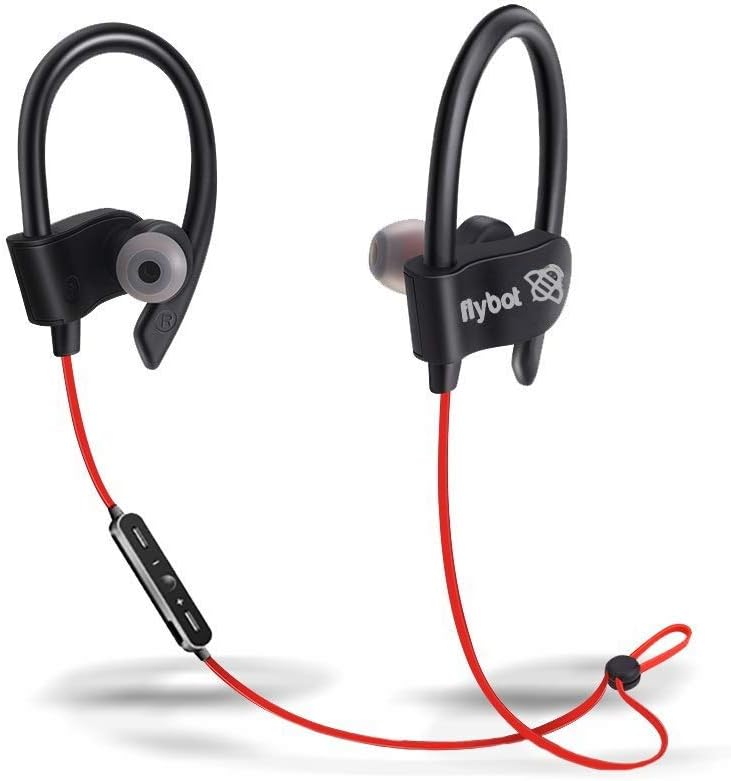 Flybot Wave in-Ear Sport Wireless Bluetooth Earphone with Mic and IPX4 Sweatproof - (Red)