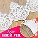 Latious Cathedral Lace Bride Wedding Veils White 1 Tier Bridal Tulle Veil Long Veils with Comb for Brides and Women (Ivory)