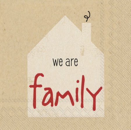 IHR WE ARE Family 3 Couches De 20 Serviettes En Papier Pour Cocktail