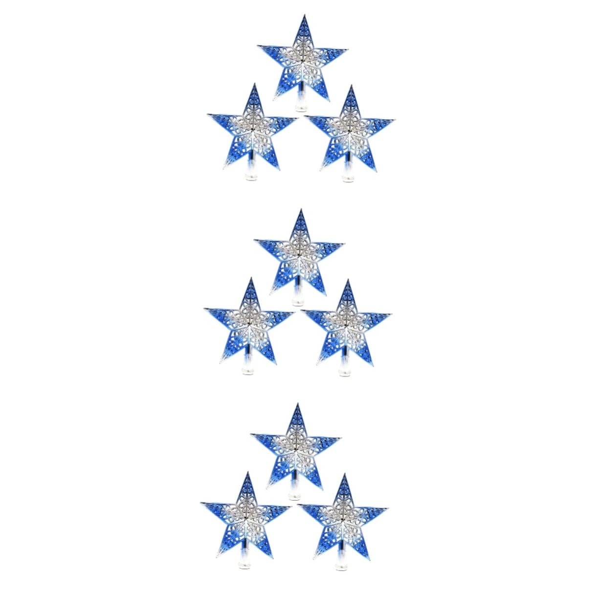 OUNONA 9 STK Weihnachtsbaum Stern Spitz Zulaufende Weihnachtsbaumspitze Christbaumspitze Stern Beleuchtet Urlaubsstern-Topper 3D-Sterne-baumspitze Baumwipfelschmuck