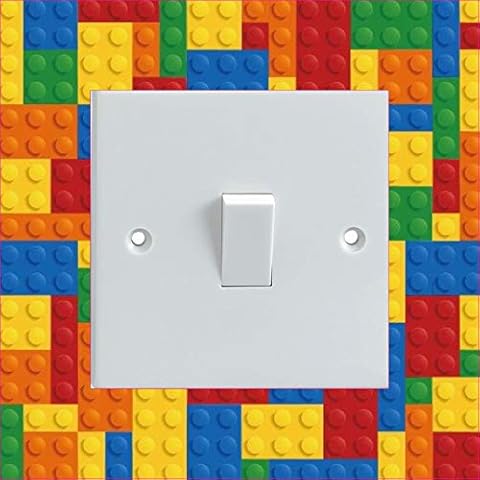 Decalarama Building Blocks Light Switch Sticker Cover
