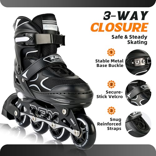 Image of 2PM SPORTS Inline Skates for Kids Girls Boys Ages 5-8 8-12 4-6 6-12 with Light Up Wheels, Adjustable Kids Roller Skates Blades for Adults Men Women Beginners Youths