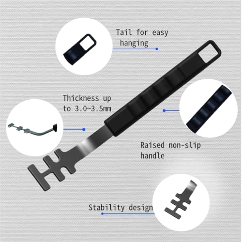 ULMDUEAEE 2 Stück Grillrostheber 27.5cm - Universal Grillwerkzeug für Gusseisen- und Edelstahlroste, BBQ Utensil für BBQ und Camping