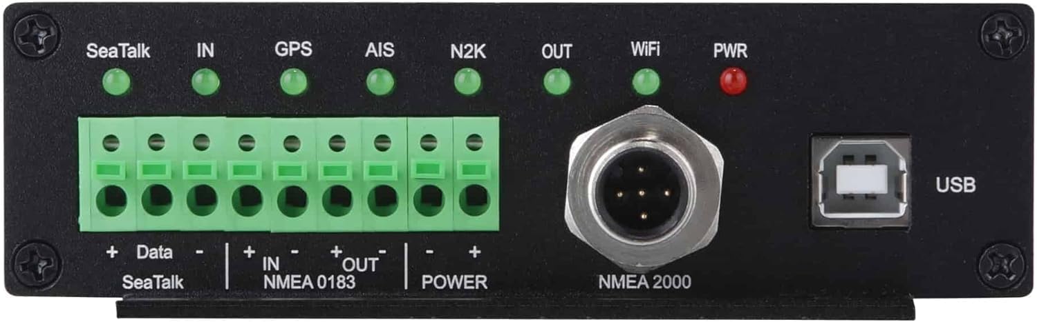 Wara view of QK-A026-plus showing terminal block and ports