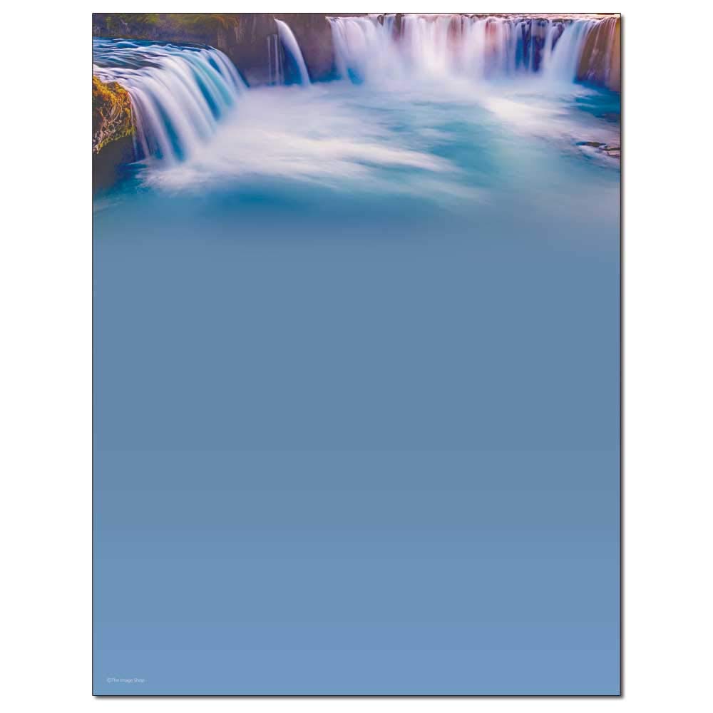 The Image ShopTranquil Waters Letterhead Letterhead Laser & Inkjet Printer Paper (25 Sheets)