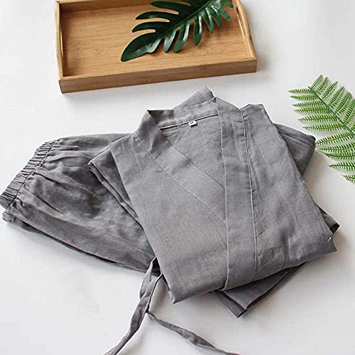 Fendawn Strive Classical Stylish Japanese Style Men Cotton Bathrobe Pajamas Kimono Casual Clothes3