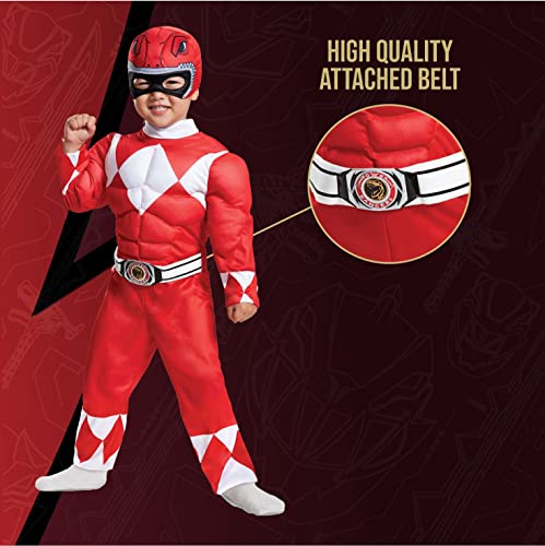 Disfraz Completo Red Ranger Niños Mediano 3T-4T miniatura 4