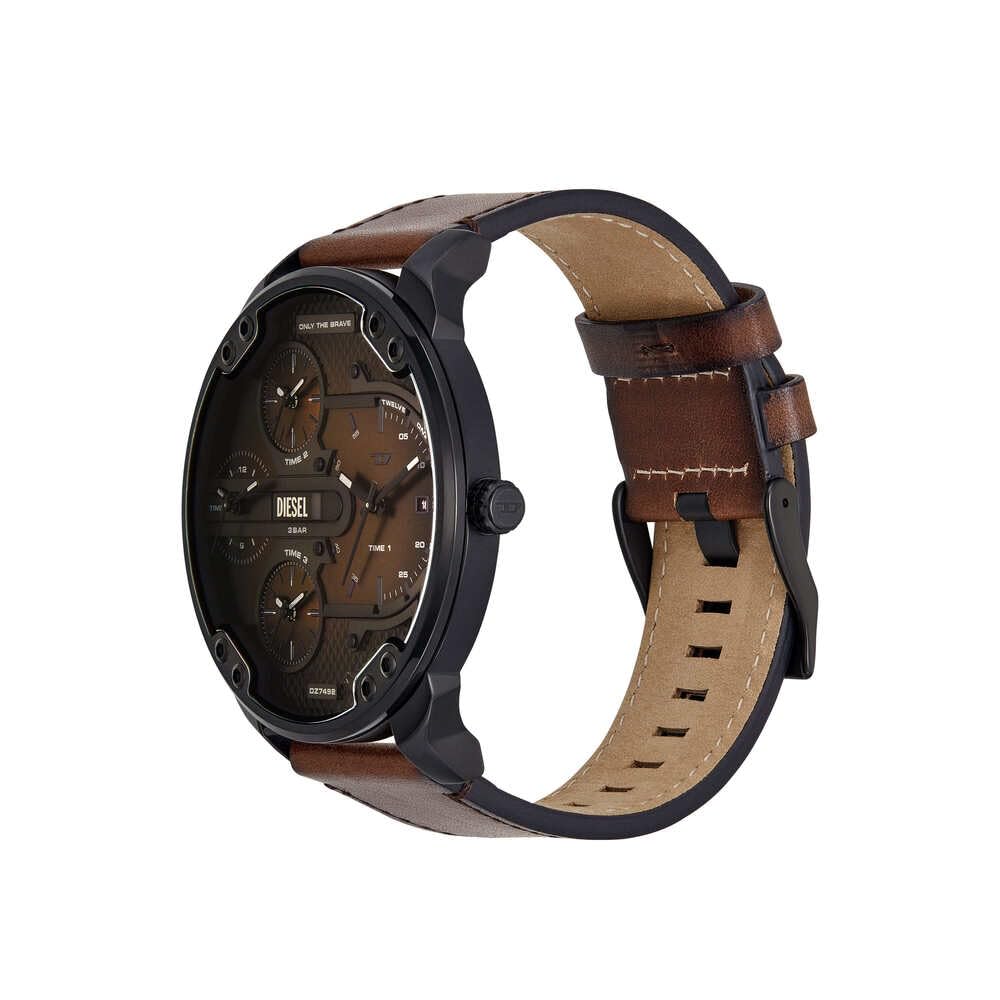 Diesel Orologio Mr. Daddy da uomo, Movimento multifunzionale al quarzo a tre lancette con cinturino in acciaio inossidabile