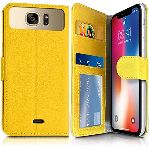 Karylax   Funda tipo cartera para Archos 40 Neon, color amarillo