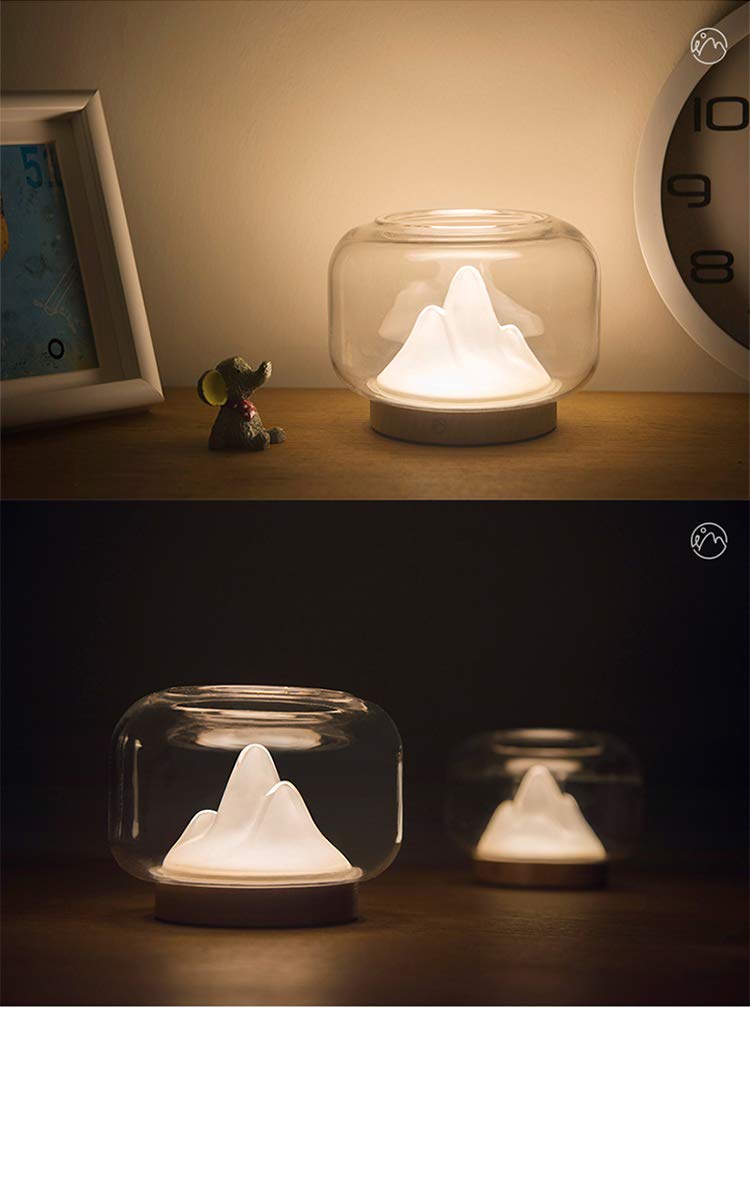 Amazon.co.jp : ナイトライト 暖山 ガラス 金魚鉢 デスクライト