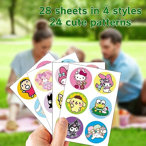 168Pack Kawaii Mosquito Repellent Patches for Kids, DEET Free Natural Citronella Stickers for Adult