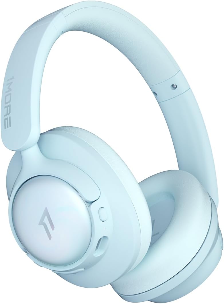 1MORE SonoFlow SE HQ31 Wireless Bluetooth Headphones, 42dB Noise Cancelling, 90H Playtime, LDAC, Blue