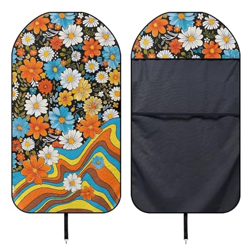 Image of Daisy Car Seat Towel Cover Front Car Seat Covers Universal Front Seat Cover Waterproof Soft Auto Seat Covers Anti-Slip Universal Fit for Auto Truck Van SUV