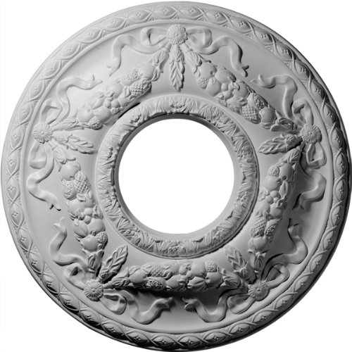 Ekena Millwork CM26HUPWS Hurley Ceiling Medallion, 22 1/8