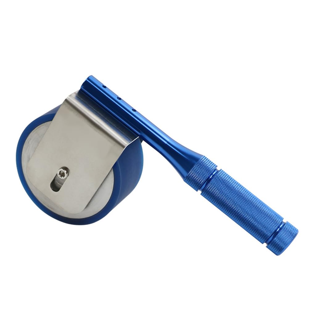 Rodillo Manual Alta Resistencia, Rueda Presión Caucho PU, Rodillo Adhesivo Manual 2kg, Mango Diamante Antideslizante Acero Inoxidable para Prueba Adhesión Papel Tapiz