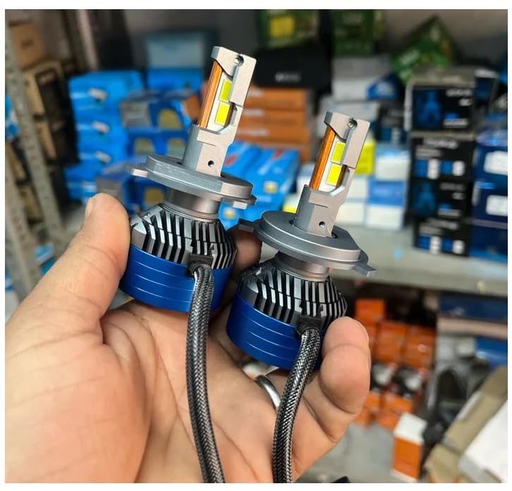Image of H4 /9003 /HB2 LED Headlight Bulbs 300W LED Vehicle Headlight Bulb (2 * 150 WATTS) 2 Pc LED Headlight Bulb H4 150W For All Cars (Low and High Beam Bulbs (White) AC /DC 300Watt) (HJ G 300 WATT)