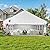 YITAHOME 20x33FT Heavy Duty Party PVC White Tent Wedding Event Shelters Upgraded Galvanized Ripple Canopy with Large Roof Removable Sidewalls & 4 Storage Bags 600D Oxford Commercial