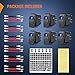Nilight 6PCS 5PIN SPST Rocker Switches with 6 Sets Jumper Wires Set 20A/12V 10A/24V On/Off Toggle Switches with Night Glow Sticker for Trucks Boats Auto Motorcycles,2 Years Warranty (90131F) , Blue