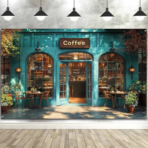 Fondo Fotográfico 10x8ft Azul Café Vintage miniatura 2