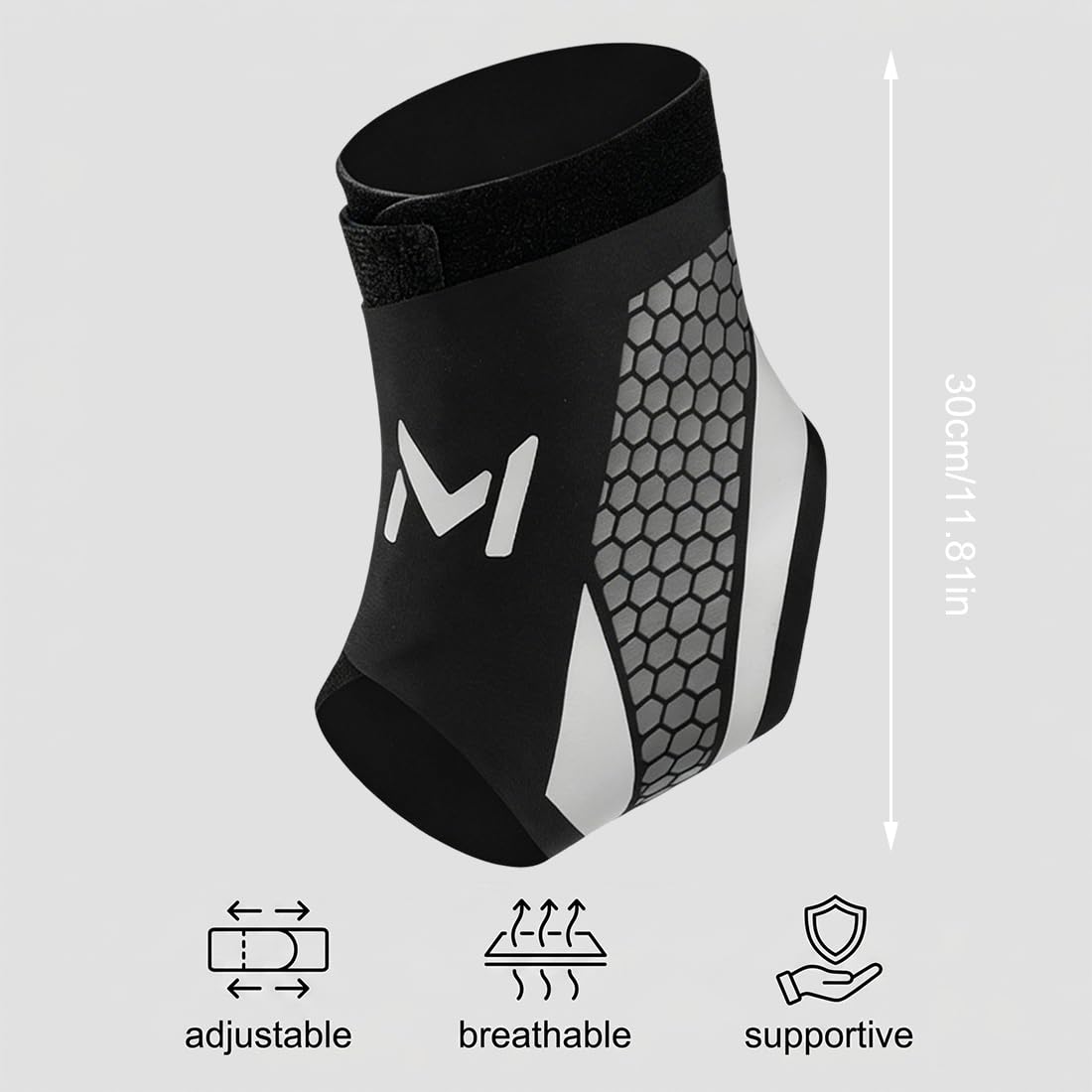 GXGM Cavigliera Sportiva per Distorsione, Tutore Caviglia, Supporto Elastica in Nylon Traspirante con Doppia Fascia Regolabile a U – Unisex, per Corsa, Calcio, Fitness, Recupero Articolare