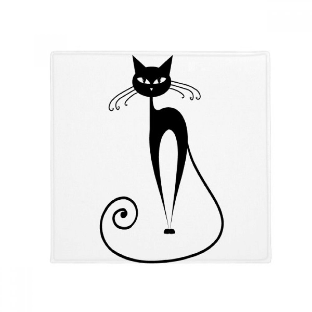 Tapis de bain chat noir antidérapant pour décorer la cuisine