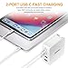 Dual USB C PD Charger 48W, 4-Port Universal Travel Charger with USB-C Power Delivery, USB QC3.0 Fast Charge and Standard USB-A. Worldwide 66W USB Power Travel Adapter with Interchangeable Plugs