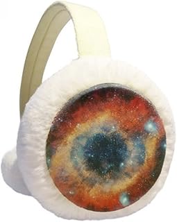 Protetor de orelhas de inverno colorido com estampa de nebulosa do universo de nebulosa de lã para ambientes externos