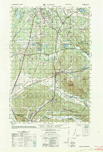YellowMaps Tenino WA topo map, 1:50000 Scale, 15 X 15 Minute, Historical, 1964, Updated 1965, 29.2 x 19.9 in - Paper