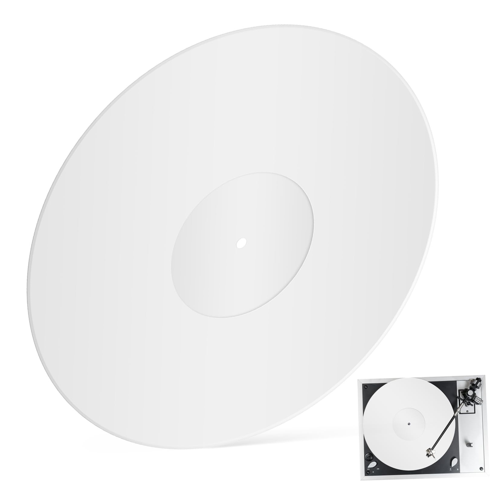 ifundom Tappetino Per Giradischi in Acrilico Da 12'' Tappetino Per Lettore Di Vinile Cuscinetto Protettivo Per Design Semplice Qualità Del Suono
