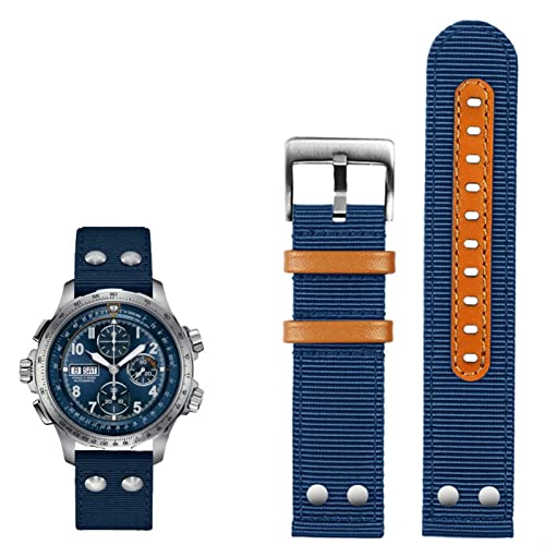 Bracelet de Montre Khaki Aviation en Toile de Nylon Robuste 22mm